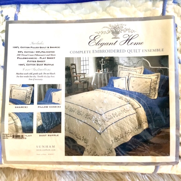 Brand new 8 piece king bedding set - Picture 2 of 4